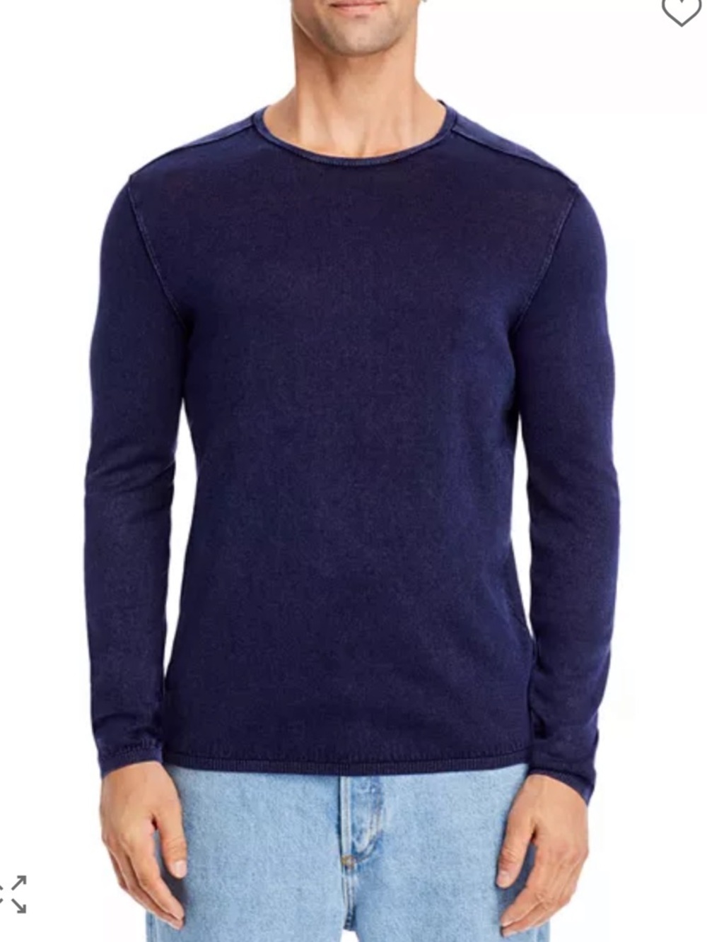 John Varvatos USA Deep Blue Crewneck Sweater